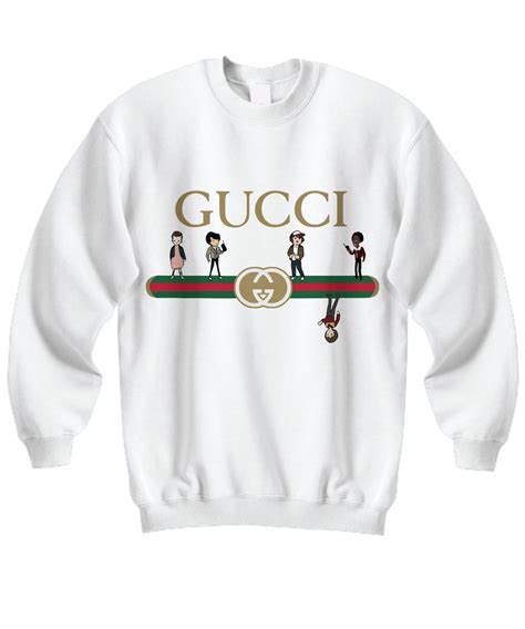 fake gucci sweatshirt with stranger things on it|Gucci knockoff sweater.